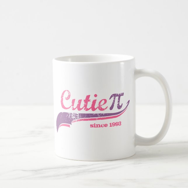 Tasse de fille de geek de maths de Cutie pi (Droite)