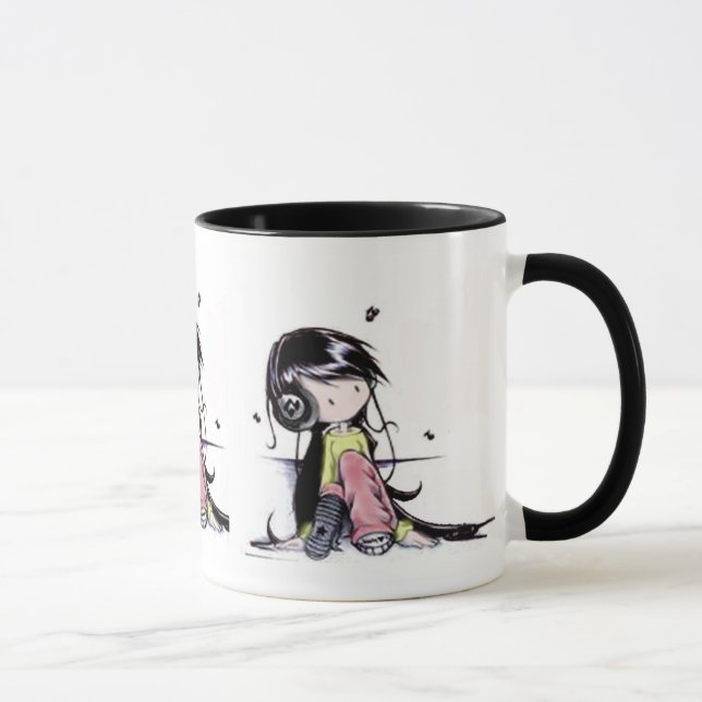 tasse de fille de musique (Droite)