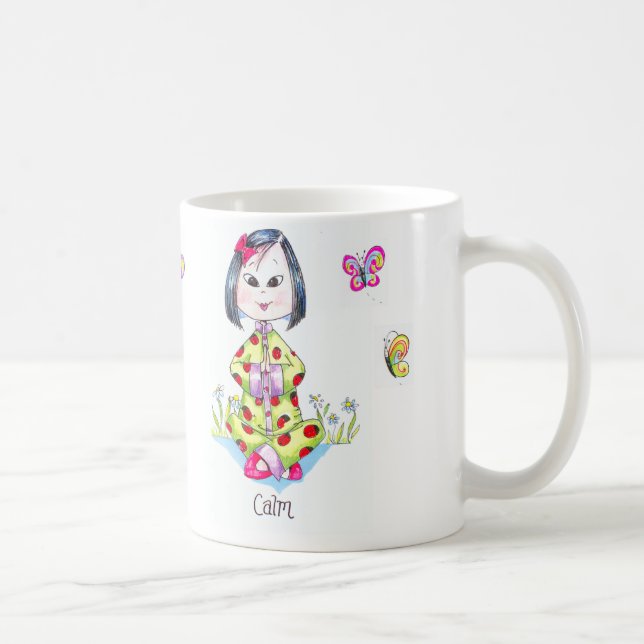 tasse de fille de porcelaine (Droite)