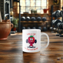 Tasse de fitness personnalisée Tomate excentrique 