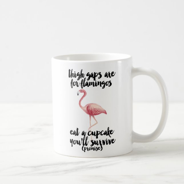 Tasse de Flamant rose d'aquarelle (Droite)