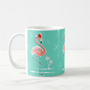 Tasse de Flamant rose de Noël