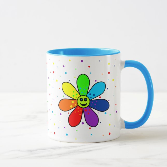 Tasse de fleur d'arc-en-ciel (Droite)