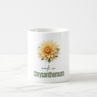 Tasse de fleur de chrysanthème de novembre | Tasse