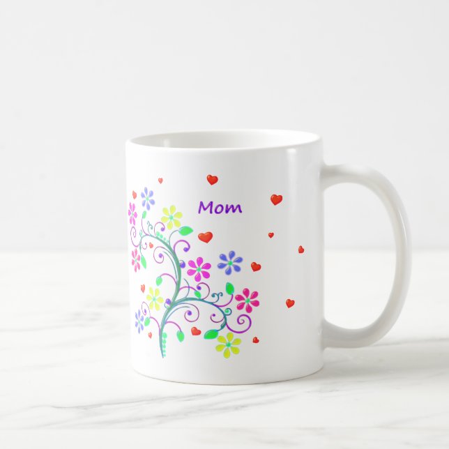 Tasse de fleur de maman avec la coutume nous (Droite)