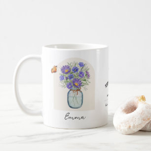 Tasse de fleur de naissance de septembre