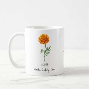 Tasse de fleur de naissance d'octobre – Souci