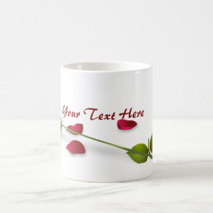 Tasse de fleur de rose rouge