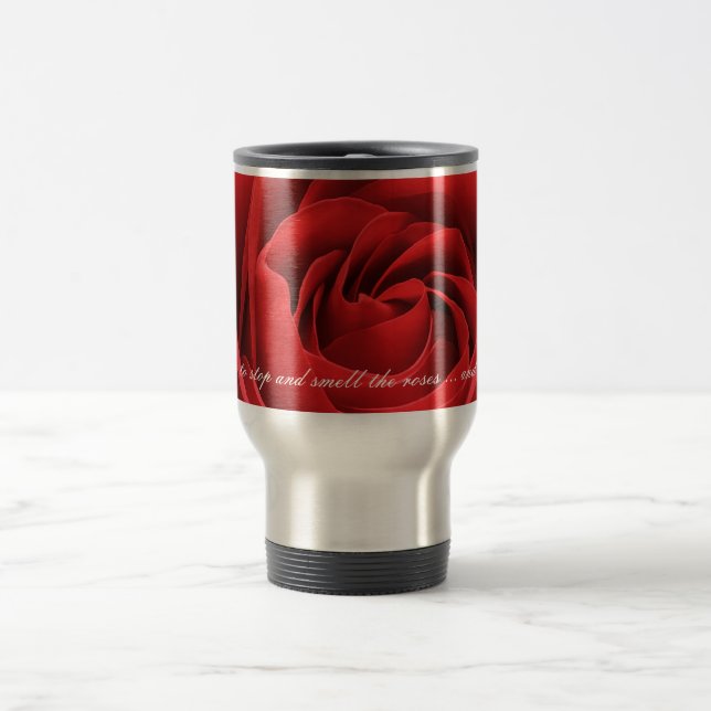 Tasse de fleur de rose rouge (Centre)