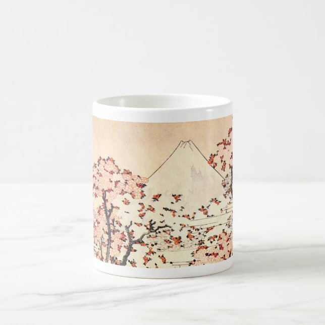 Tasse de fleurs de cerisier de Hokusai le mont (Centre)