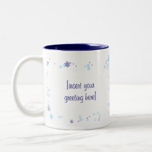 Tasse de flocon de neige d'hiver (personnalisable)