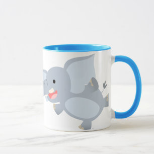 Tasse de flottement d'éléphant de bande dessiné
