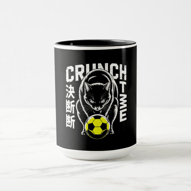 Tasse de football Black Cat – Design Bold Crunch (Centre)