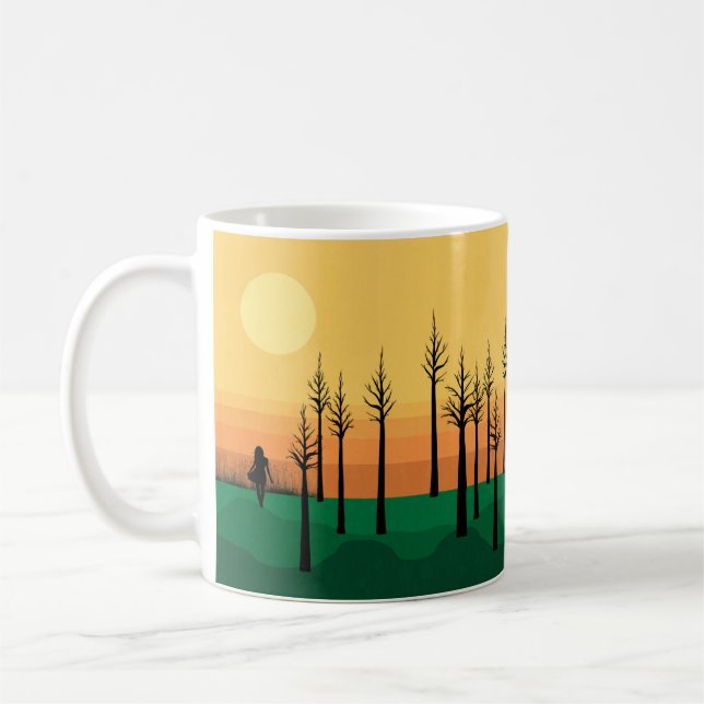 Tasse de forêt de coucher du soleil de Nirrin (Gauche)