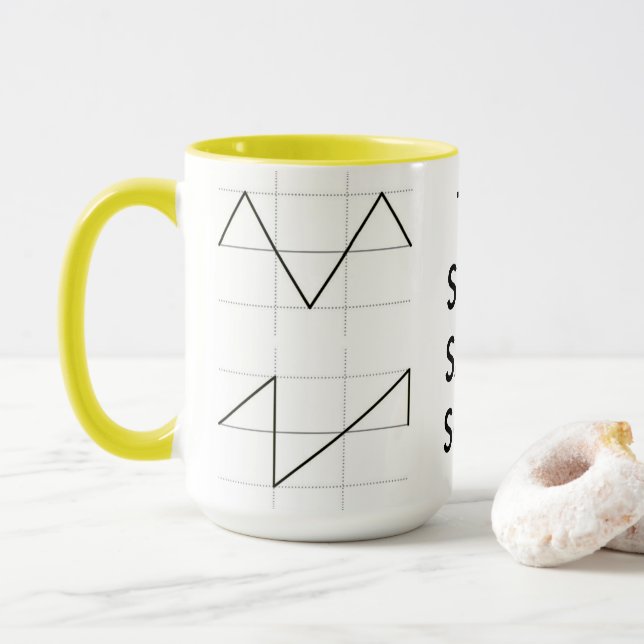 Tasse de forme d'onde (Avec donut)