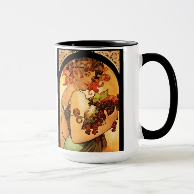 Tasse de fruit d'Alphonse Mucha (Droite)