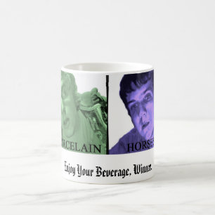 Tasse de gagnant de chevaux de porcelaine
