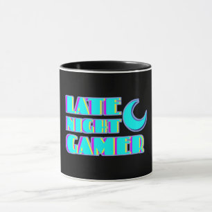Tasse de Gamer Neon Glitch Café Synthwave