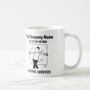 Tasse de glaçage de bande dessinée de services