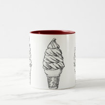 Tasse de glace à la vanille