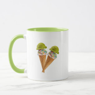Tasse de glace au matcha