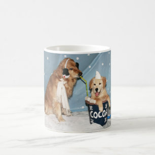 Tasse de golden retriever de cacao