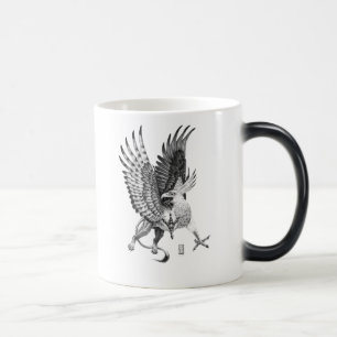 Tasse de griffon de bouton blanc