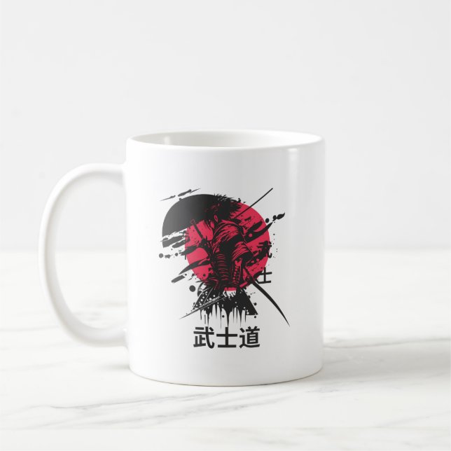 Tasse de guerrier samouraï – Conception du code Bu (Gauche)