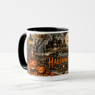 Tasse de Halloween de manoir hanté victorien