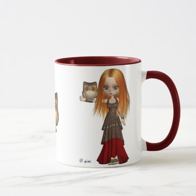 Tasse de hibou et de servante (Droite)