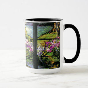 Tasse de jardin de l'eau en verre souillé de