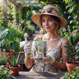 Tasse de jardinage d'oie - Alimenté par les plante
