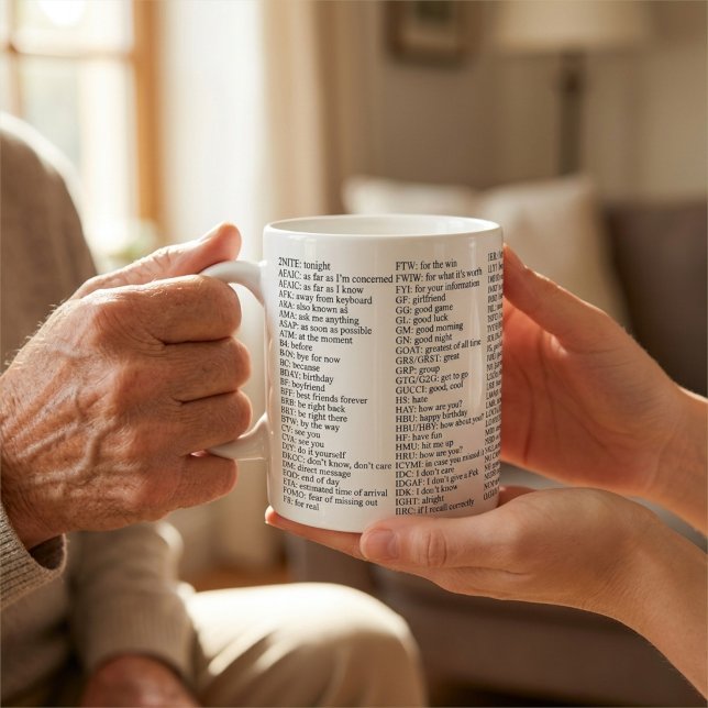 Tasse de jargon amusant, abréviations et acronymes (Créateur téléchargé)