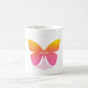 Tasse de Jérémie 29 de papillon d'espoir