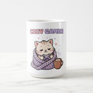 Tasse de jeu confortable – Chat de jeu mignon et d
