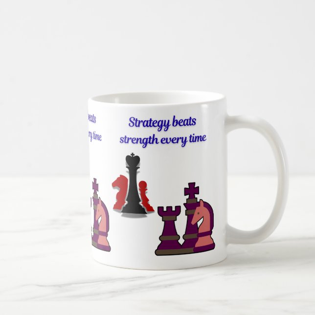 Tasse de jeu d'échecs Stratégie plutôt que Force (Droite)