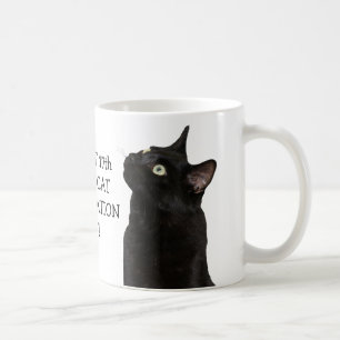 Tasse de jour d'appréciation de chat noir