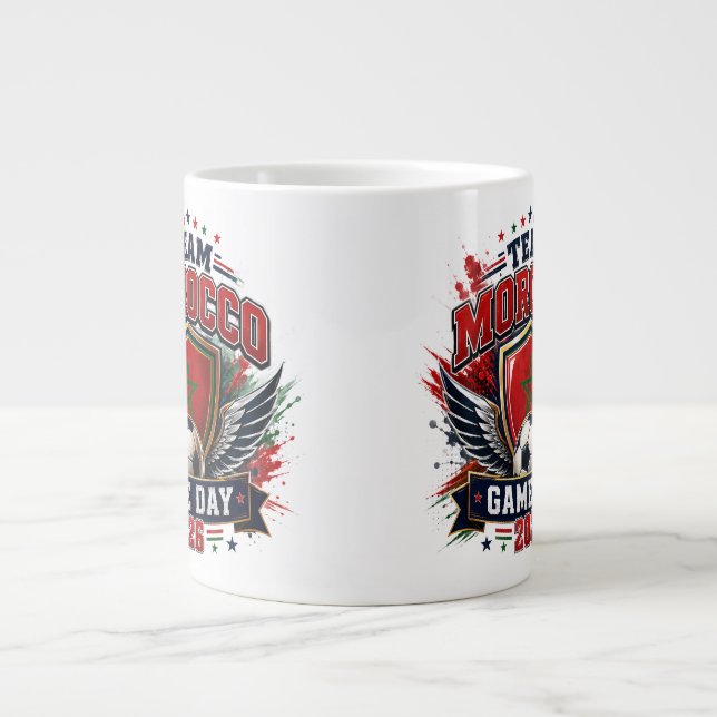 Tasse de jour de match de l'équipe Maroc 2026 pour (Devant)