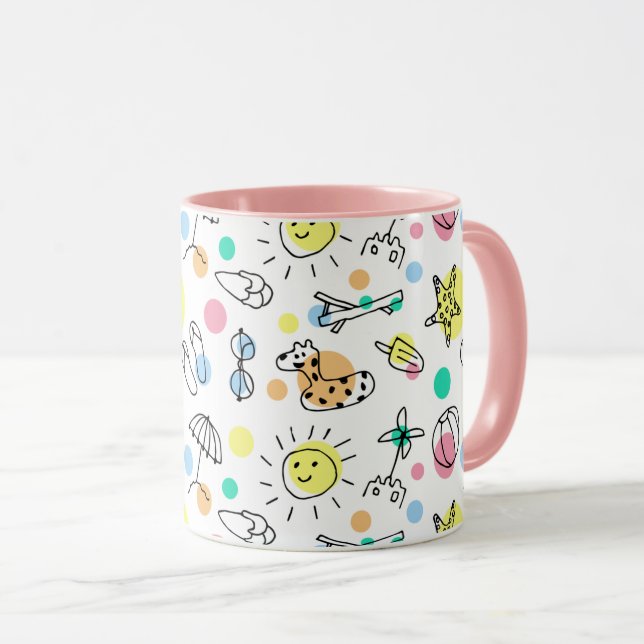 Tasse de jour de plage fantaisiste (Devant droit)