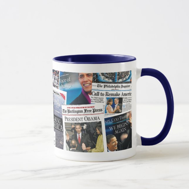 Tasse de journal d'inauguration d'Obama (Droite)