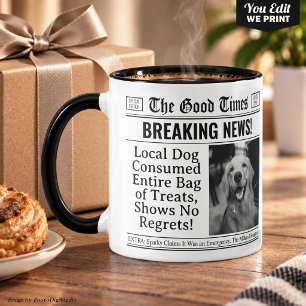 Tasse de journal personnalisée pour papa de chien,