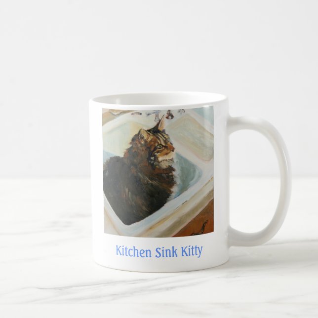 Tasse de Kitty d'évier de cuisine (Droite)