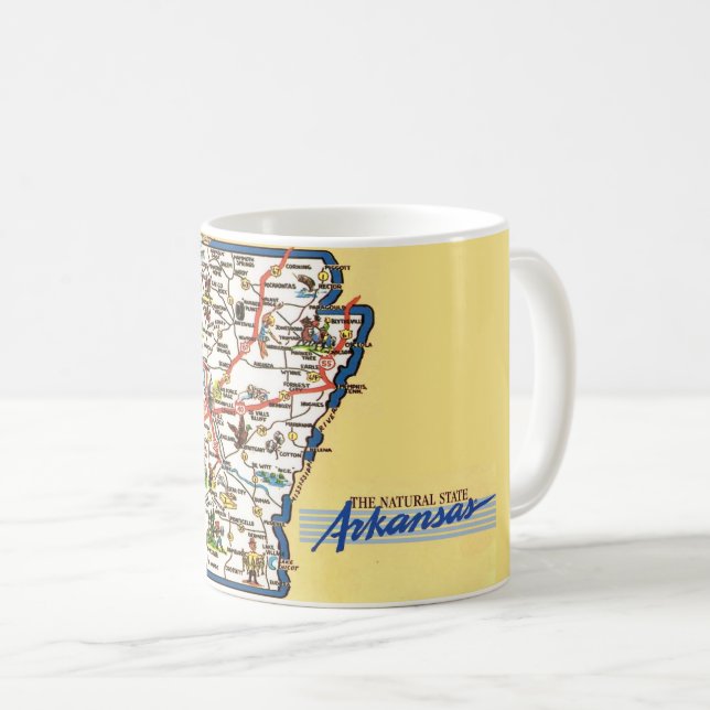 Tasse de la carte de l'Arkansas (Devant droit)