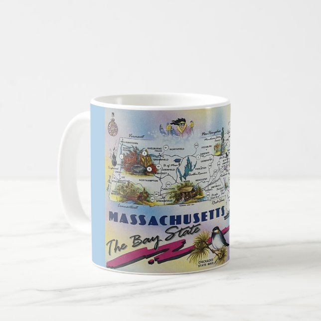 Tasse de la carte du Massachusetts (Devant gauche)