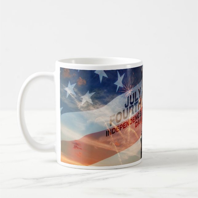 Tasse de la dame de la liberté jour de l'indépenda (Gauche)