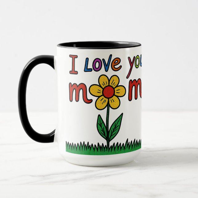 Tasse de la fête des Mères – Je t'aime maman (Gauche)