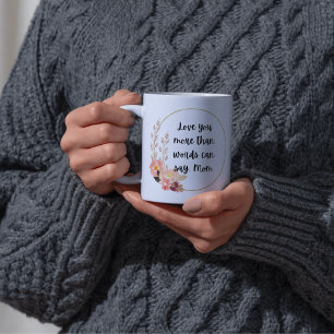 Tasse de la fête des mères moderne maman j't'aime