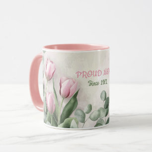Tasse de la fête des Mères Texte "MAMAN" "Depuis 1