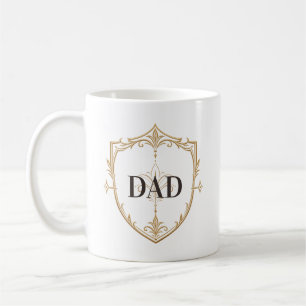 Tasse de la Fête des Pères Bouclier Papa Élégant