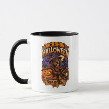 Tasse de la fête d'Halloween pour teckel